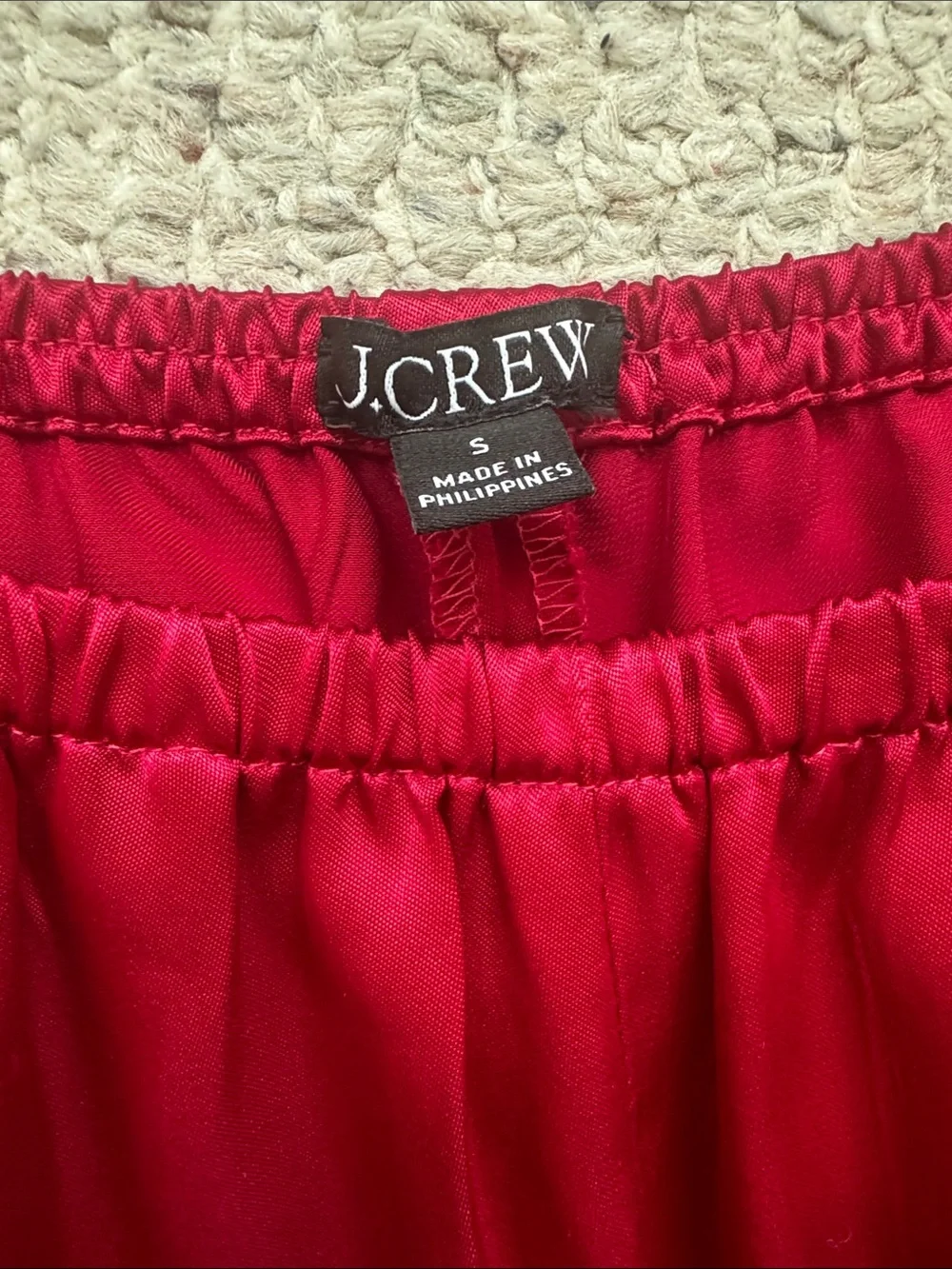 J.Crew Red “Cosmo” Silky Pants - Picture 2 of 4